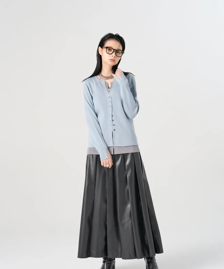 【torrazzo donna（トラッゾドンナ）】エコレザープリーツスカート