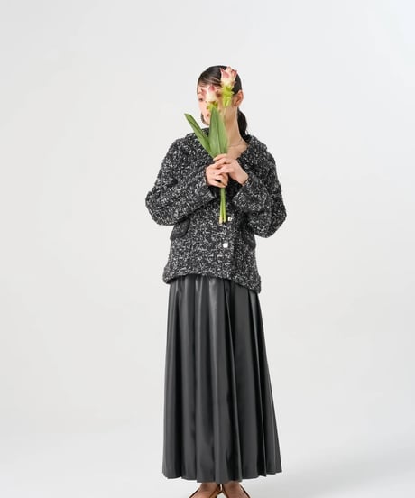 【torrazzo donna（トラッゾドンナ）】エコレザープリーツスカート