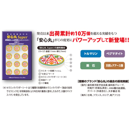 有害電磁波対応シール 安心丸ＳＵＰＥＲ（12枚入り／シート・3セット分）