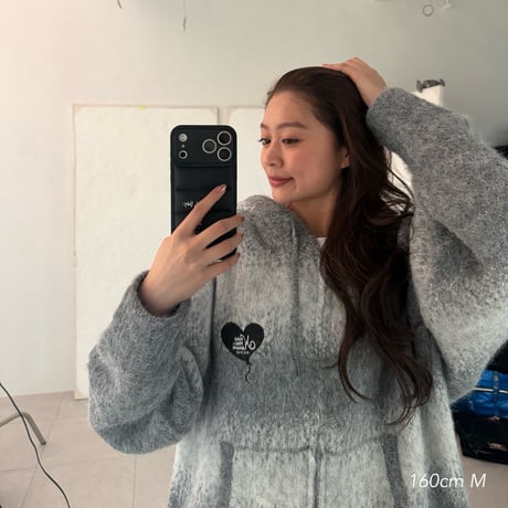 logo knit hoodie
