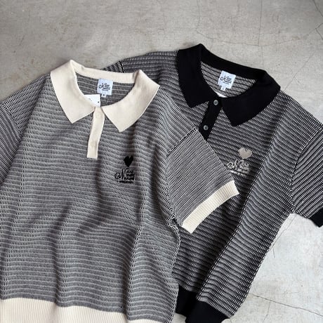 luv grid knit polo