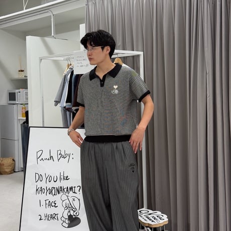 luv grid knit polo