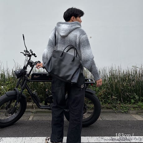 logo knit hoodie
