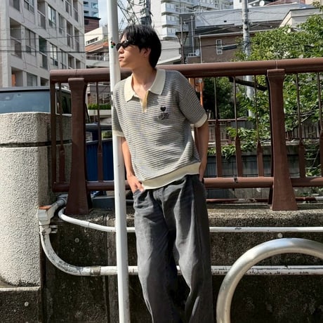 luv grid knit polo