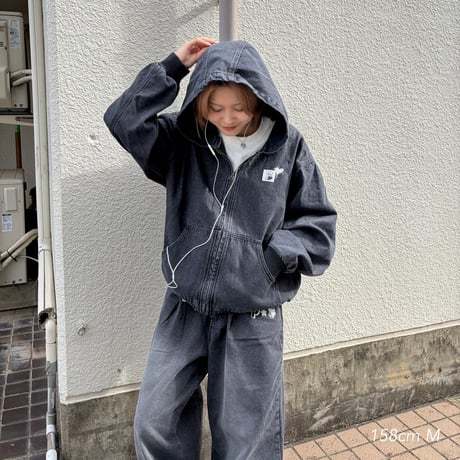 PUNCHBABY DENIM HOODED JACKET