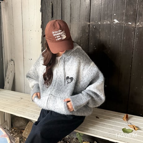 logo knit hoodie