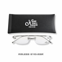rimless glasses