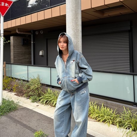 PUNCHBABY DENIM HOODED JACKET