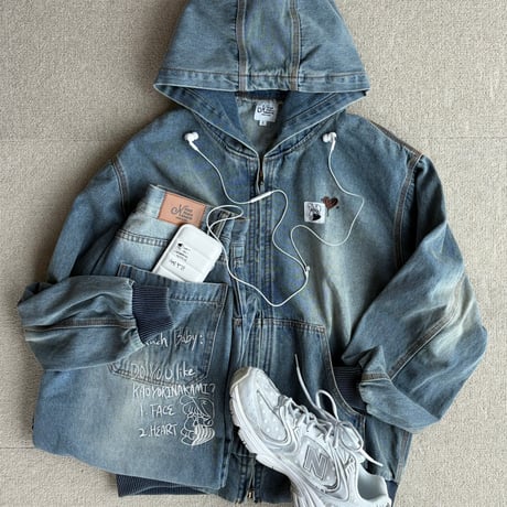 PUNCHBABY DENIM HOODED JACKET