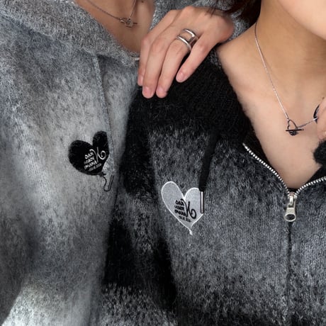 logo knit hoodie