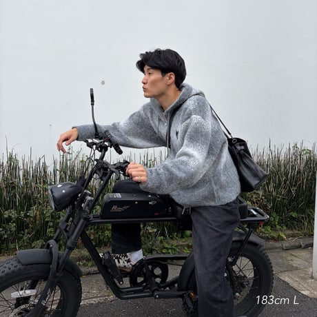 logo knit hoodie
