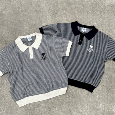 luv grid knit polo