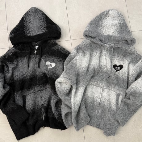 logo knit hoodie
