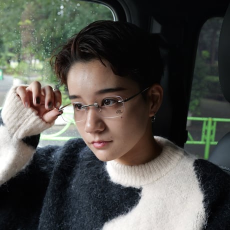 rimless glasses