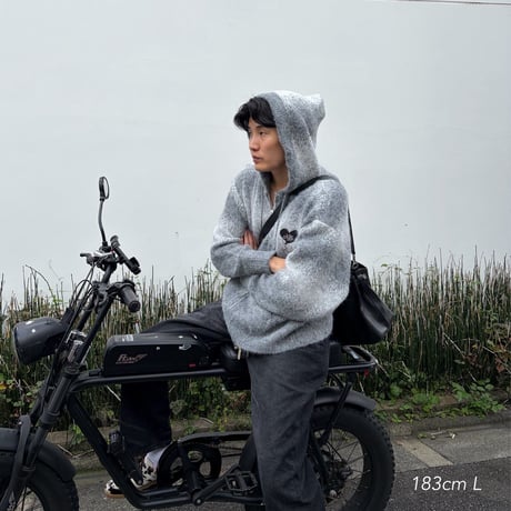 logo knit hoodie