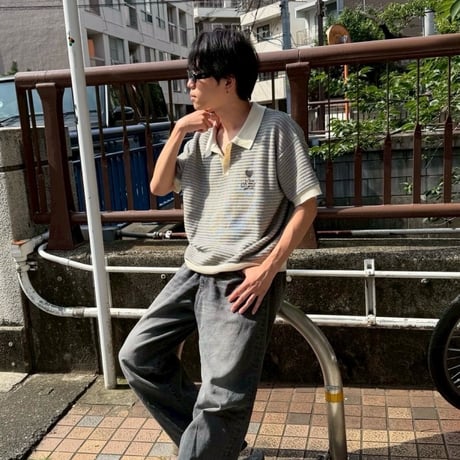 luv grid knit polo