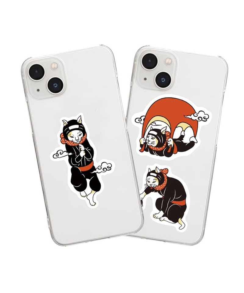 猫忍者ステッカーセット(小)/CAT NINJA Sticker×3(small) | 伊賀の