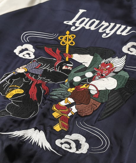 【予約/pre-order】伊賀くみひもスカジャン 天狗と忍者/IGAKUMIHIMO TENGU&NINJA SUKAJAN(NAV×BE)