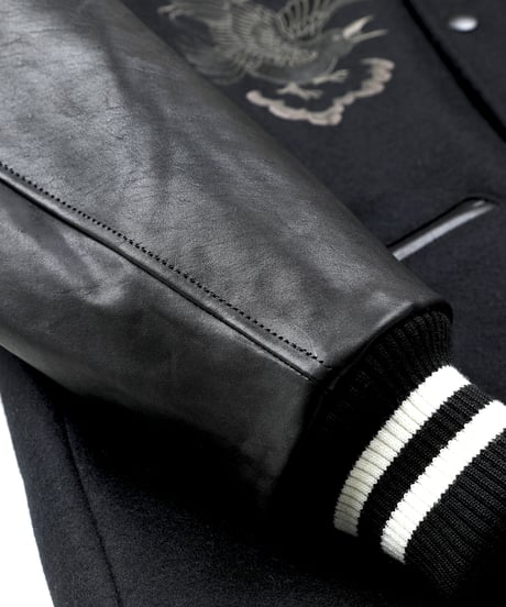【予約/pre-order】伊賀牛レザースタジャン  天狗と忍者 / TENGU&NINJA IGAUSHI LEATHER  AWARD JACKET(BLK)