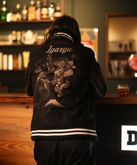 【予約/pre-order】伊賀牛レザースタジャン  天狗と忍者 / TENGU&NINJA IGAUSHI LEATHER  AWARD JACKET(BLK)