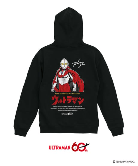 【予約/Pre-order】ウルトラマン60thブラザーズマント ZIPパーカー/ULTRAMAN ZipHoodie(BLACK)