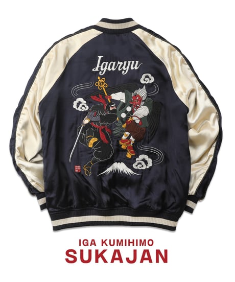 【予約/pre-order】伊賀くみひもスカジャン 天狗と忍者/IGAKUMIHIMO TENGU&NINJA SUKAJAN(NAV×BE)