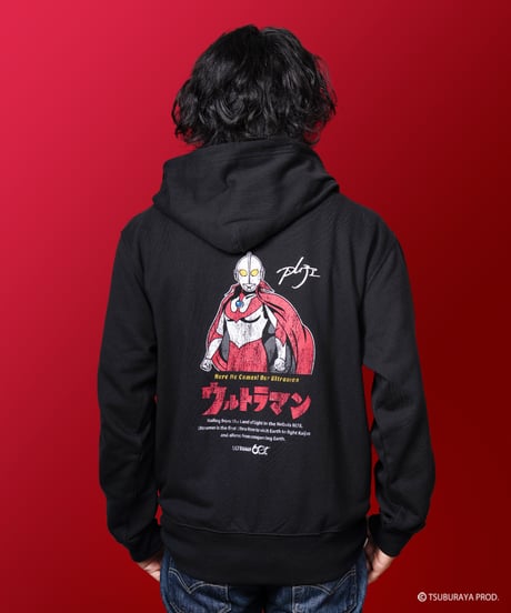 【予約/Pre-order】ウルトラマン60thブラザーズマント ZIPパーカー/ULTRAMAN ZipHoodie(BLACK)