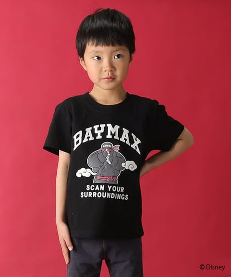 BAYMAX キッズTシャツ/BAYMAX Kids T-Shirts(BLACK）