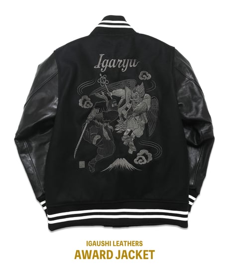 【予約/pre-order】伊賀牛レザースタジャン  天狗と忍者 / TENGU&NINJA IGAUSHI LEATHER  AWARD JACKET(BLK)