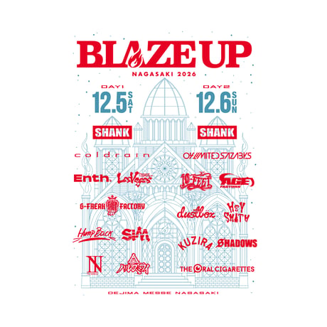 BLAZE UP NAGASAKI 2026 Tシャツ[Aタイプ]