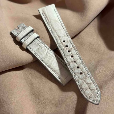 cro-2158 クロコダイル  腕時計ベルト ヒマラヤクロコ (ラグ幅18 mm - バックル幅16 mm)