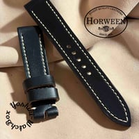 hor-278 アウトレット HORWEEN ホースバットcxl / ブラック 腕時計ベルト (ラグ19mm - バックル幅18mm)
