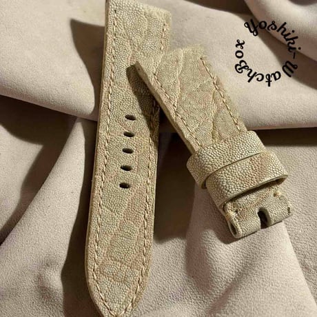 exh-83 タンニン鞣しエレファントレザー 腕時計ベルト  (ラグ幅26mm - バックル幅22mm)