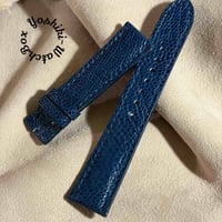 ost-488 オーストリッチレザー 腕時計ベルト ネイビー (ラグ幅20mm - バックル幅18mm)
