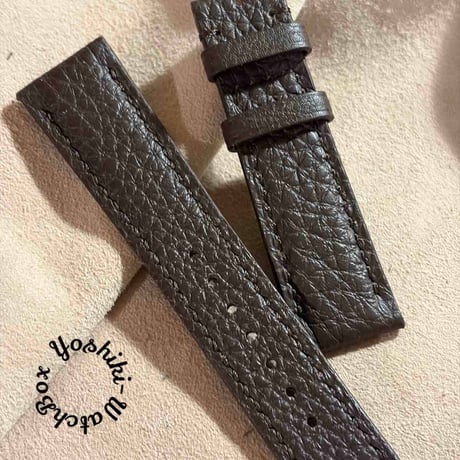 tog-4 カーフレザー  腕時計ベルト ダークブラウン (ラグ幅21 mm - バックル幅18 mm)