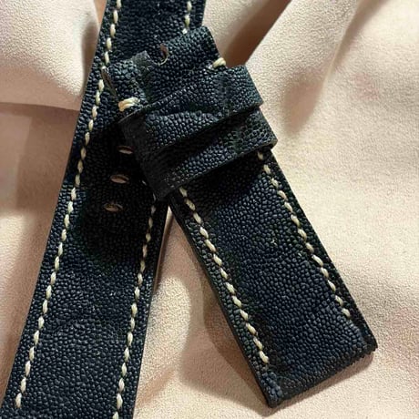 exh-100 アウトレット品 エレファント ブラック 腕時計ベルト  (ラグ幅24mm - バックル幅22mm)