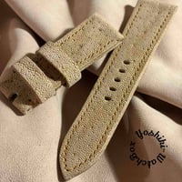 exh-79 タンニン鞣しエレファントレザー 腕時計ベルト  (ラグ幅24mm - バックル幅22mm)