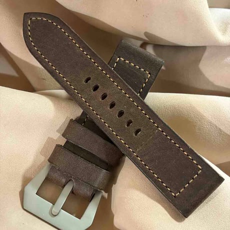 hor-297 HORWEEN ダブリン / ライトナチュラル  腕時計ベルト (ラグ26mm - バックル幅26mm)