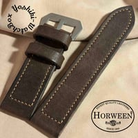 hor-285 HORWEEN ダービー / ダークブラウン  腕時計ベルト (ラグ26mm - バックル幅26mm)