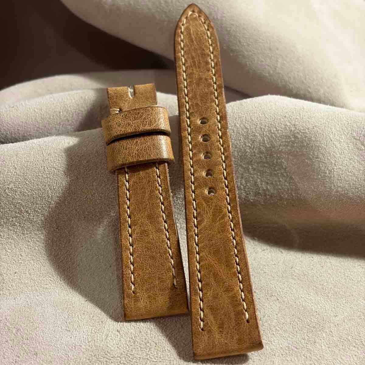 hor-290 HORWEEN ダービー / ナチュラル 腕時計ベルト (ラグ19mm -
