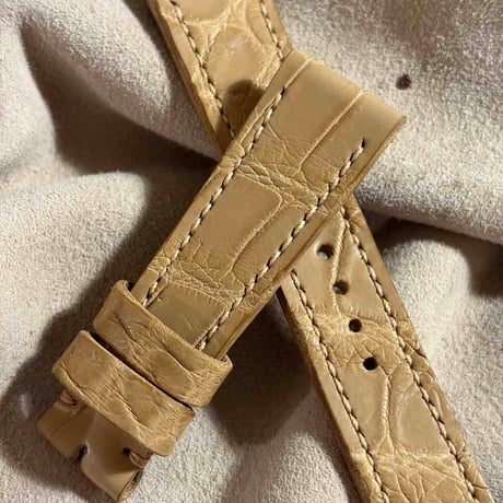 exh-96 タンニン鞣しクロコダイル 腕時計ベルト  (ラグ幅21mm - バックル幅18mm)