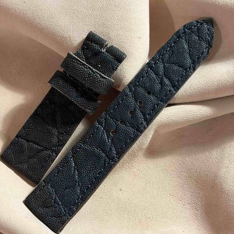 exh-99 エレファント ブラック 腕時計ベルト  (ラグ幅22mm - バックル幅20mm)