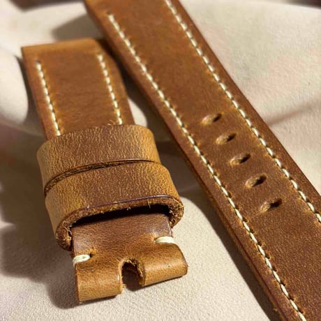 hor-279  HORWEEN ミスティック / シナモン 腕時計ベルト (ラグ22mm - バックル幅20mm)