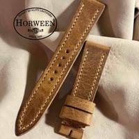 hor-289  HORWEEN ダービー / ナチュラル 腕時計ベルト (ラグ20mm - バックル幅18mm)