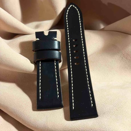 hor-280 HORWEEN ホースバットcxl / ブラック 腕時計ベルト (ラグ22mm - バックル幅20mm)