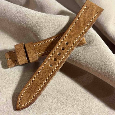 hor-290  HORWEEN ダービー / ナチュラル 腕時計ベルト (ラグ19mm - バックル幅16mm)