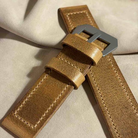 hor-286 HORWEEN ダブリン / ライトナチュラル  腕時計ベルト (ラグ26mm - バックル幅26mm)