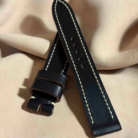 hor-278 アウトレット HORWEEN ホースバットcxl / ブラック 腕時計ベルト (ラグ19mm - バックル幅18mm)