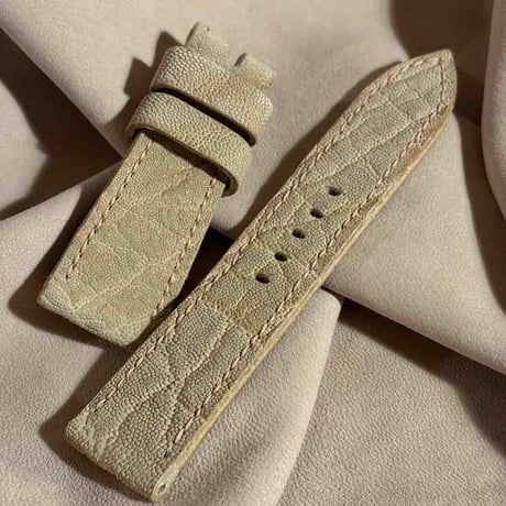 exh-83 タンニン鞣しエレファントレザー 腕時計ベルト  (ラグ幅26mm - バックル幅22mm)