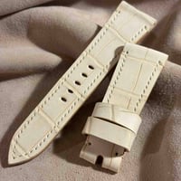 exh-89 タンニン鞣しアリゲーター ヌバック仕上げ 腕時計ベルト  (ラグ幅26mm - バックル幅22mm)